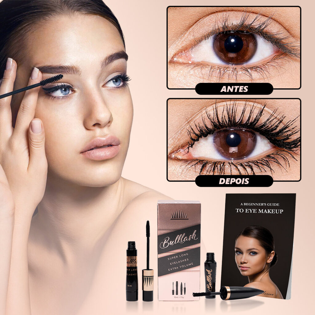 BULKLASH ® Livro de Maquilhagem de Olhos + Conjunto de Máscara de Fibra 4D
