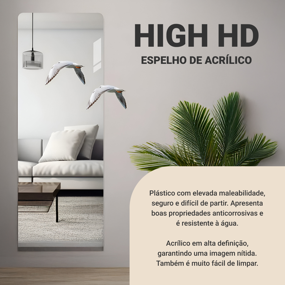 MirrorFlex™ espelho acrílico flexível autoadesivo 120 x 40 cm - Image 3
