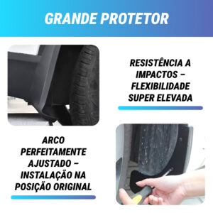 Alternative view of RuggedGuard™ - Paralama em borracha macia para veículos - Kit universal 4 peças para carros e SUVs