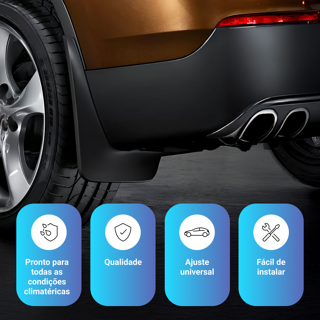 RuggedGuard™ - Paralama em borracha macia para veículos - Kit universal 4 peças para carros e SUVs - Image 4